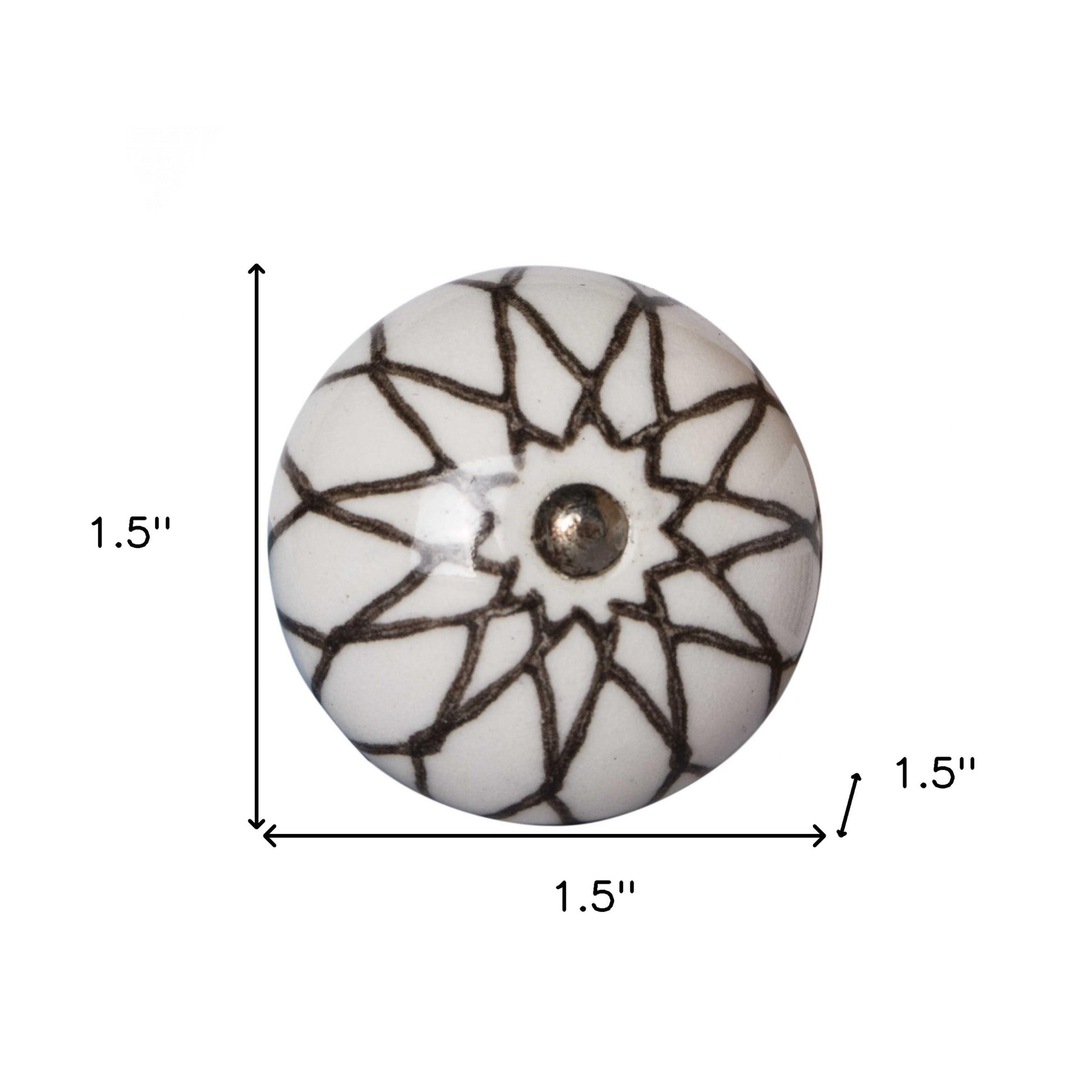 1.5" X 1.5" X 1.5" Ceramic Metal Multicolor 12 Pack Knob-5
