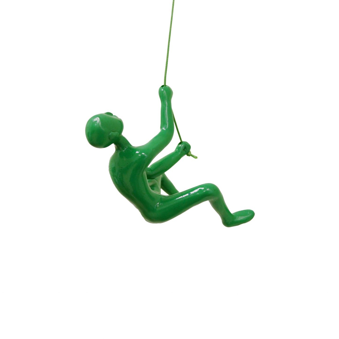 6" X 3" Green Resin Climbing Man Hanging Dimensional Sculpture-1