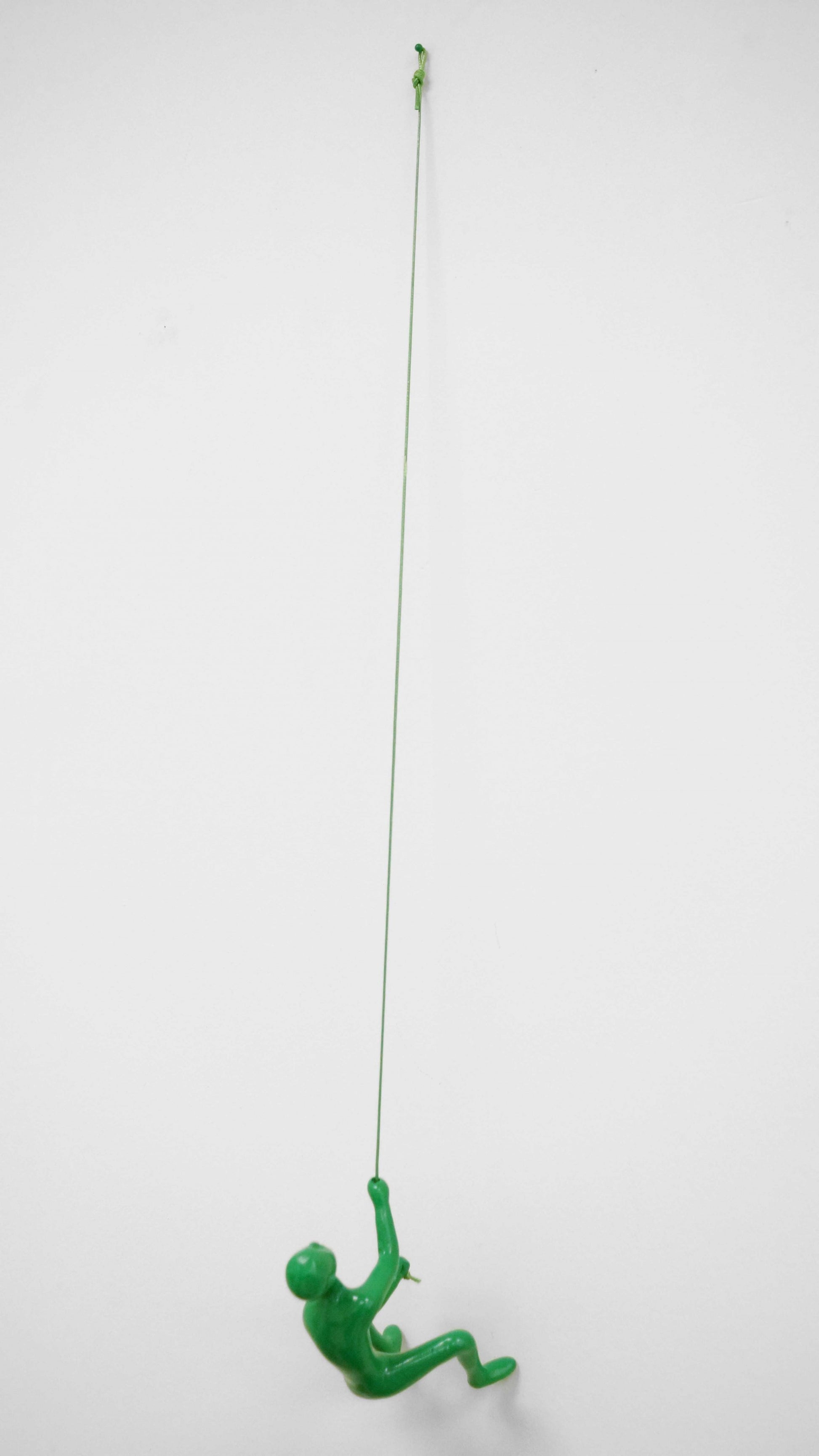 6" X 3" Green Resin Climbing Man Hanging Dimensional Sculpture-4