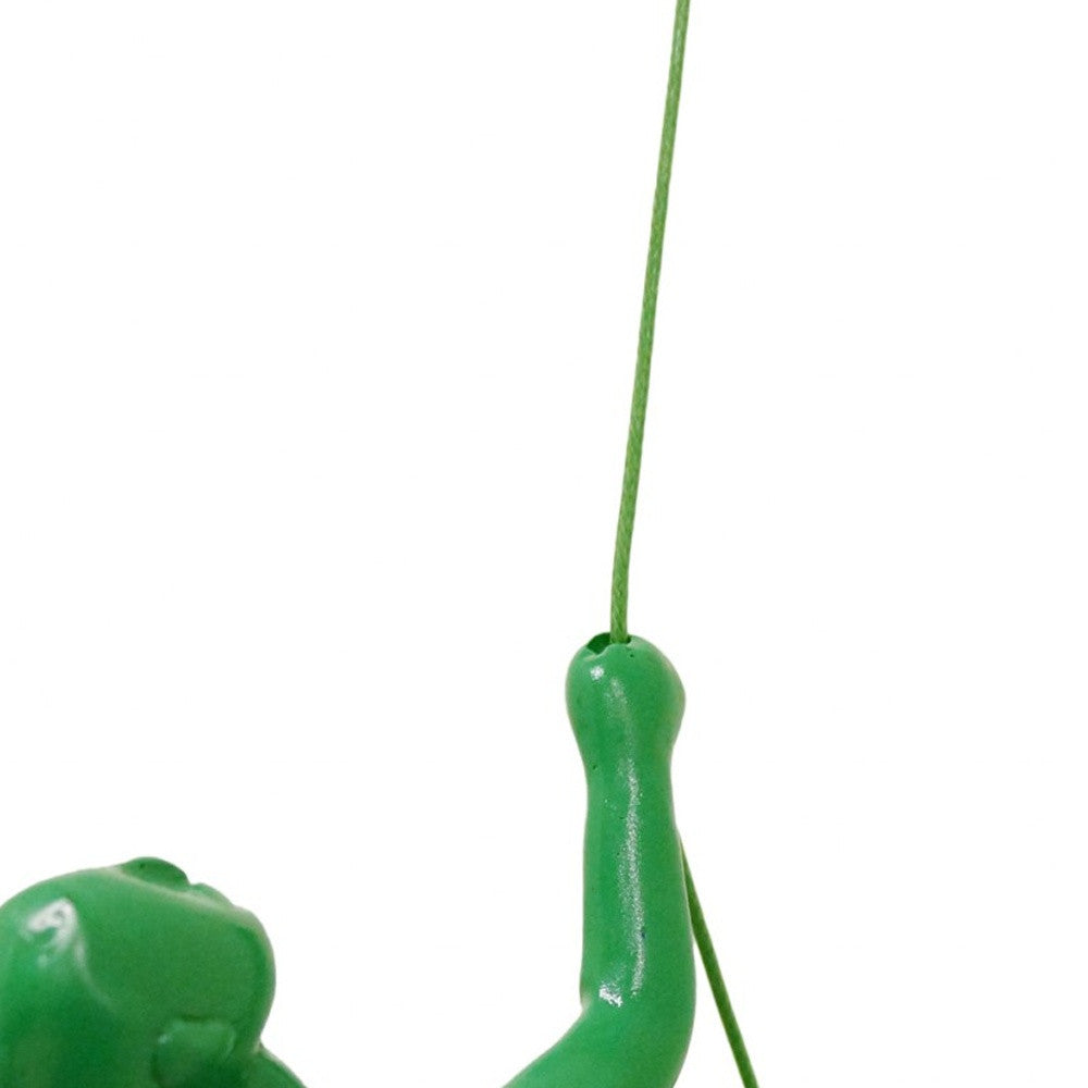 6" X 3" Green Resin Climbing Man Hanging Dimensional Sculpture-2