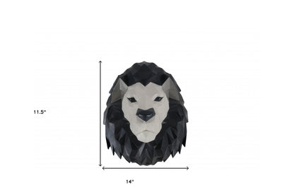 11.5" X 9.5" X 14" Origami Lion Head Wall Decoration-8
