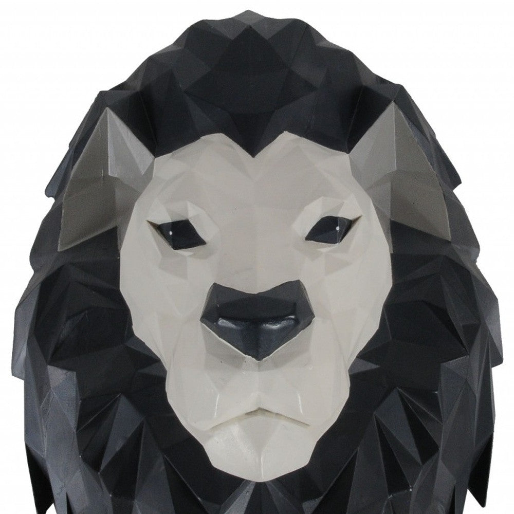 11.5" X 9.5" X 14" Origami Lion Head Wall Decoration-6