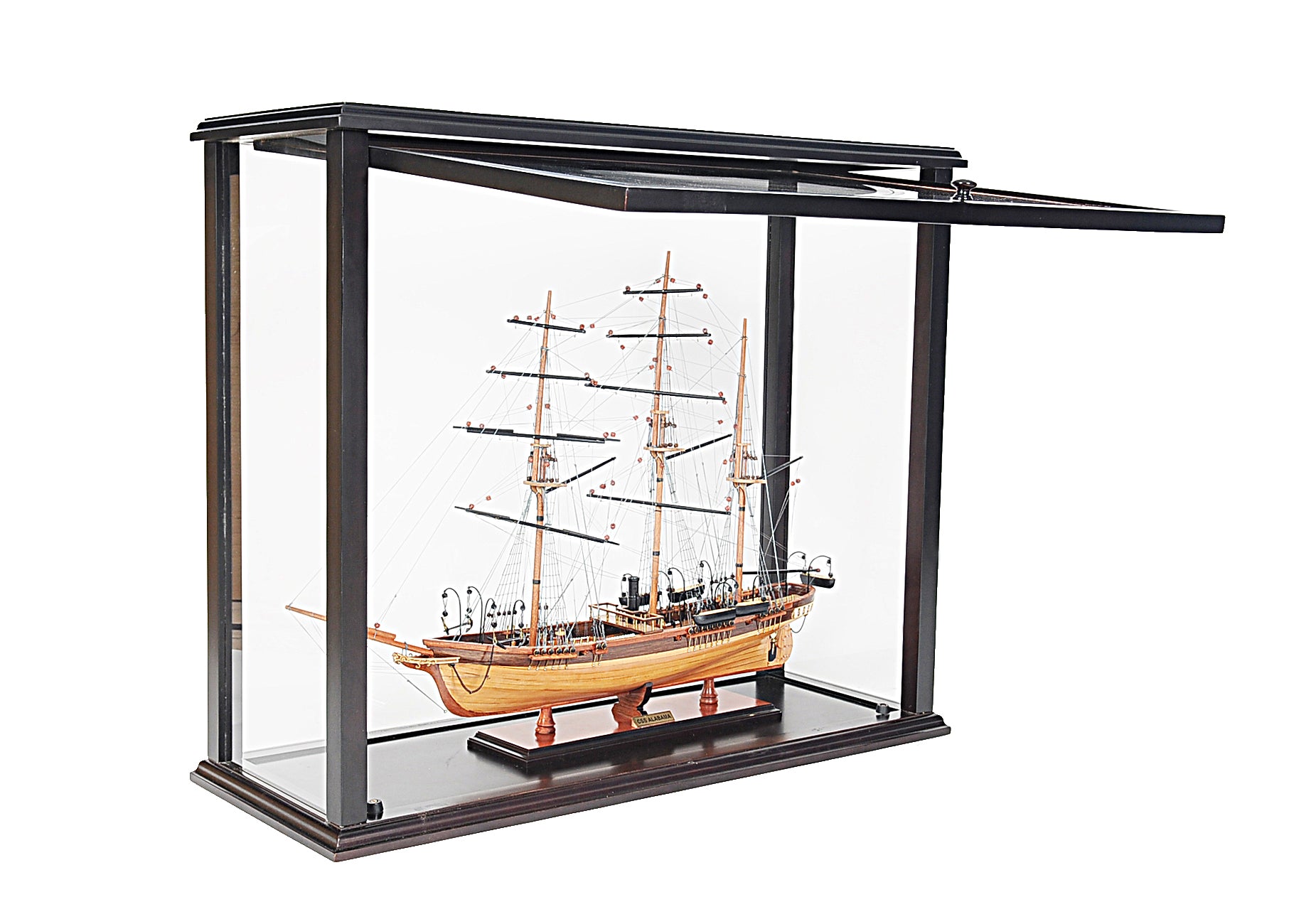14" Black Glass Standard Display Stand-0