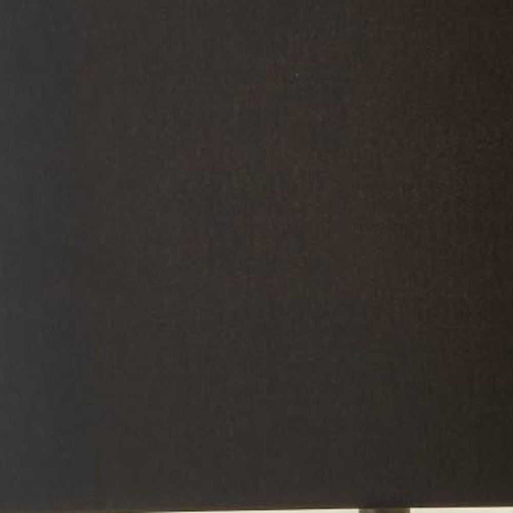 62" Black Tripod Floor Lamp With Black Fabric Drum Shade-2