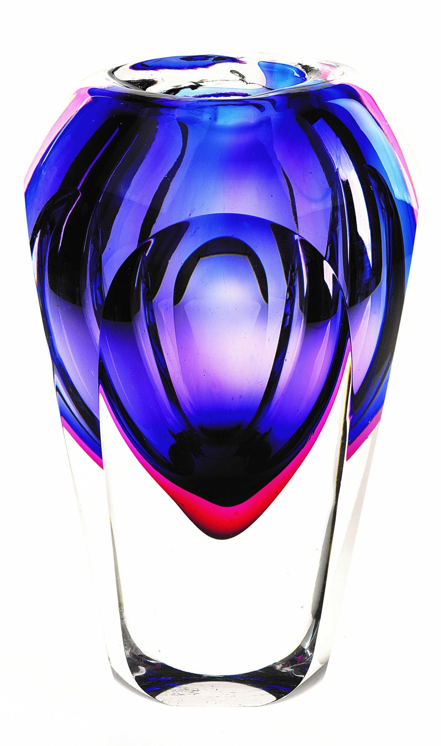 10" Purple Cylinder Crystal Glass Table Vase-1