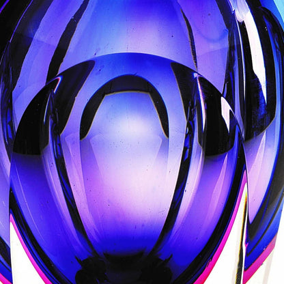 10" Purple Cylinder Crystal Glass Table Vase-4