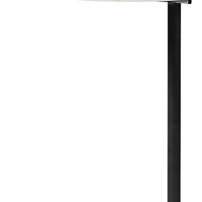 27" Black And White Marble Round End Table-7
