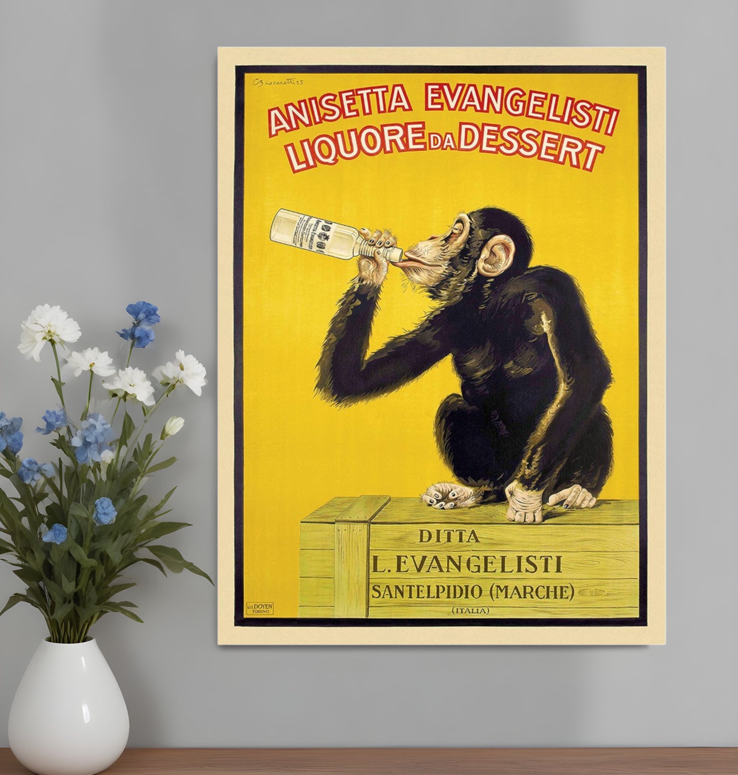 Anisetta Evangelisti Italian Liquor Unframed Print Wall Art-1