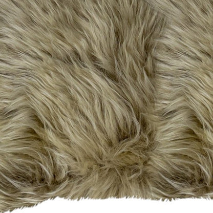 Taupe Natural Sheepskin Lumbar Pillow-5