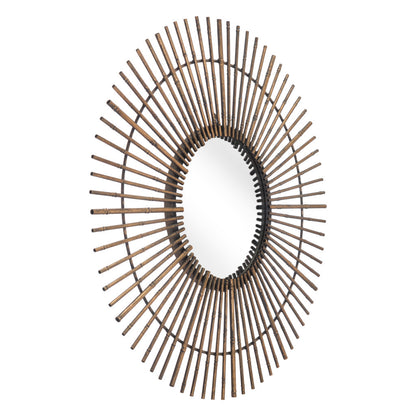 Gold Tribal Round Mirror-2