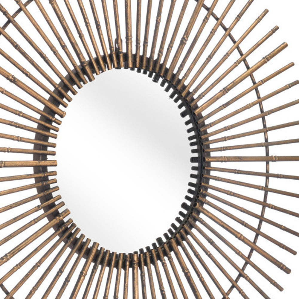 Gold Tribal Round Mirror-5