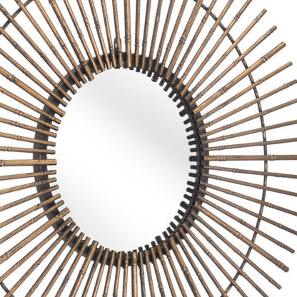 Gold Tribal Round Mirror-5