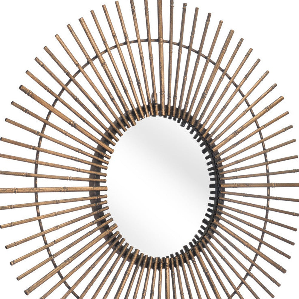 Gold Tribal Round Mirror-6
