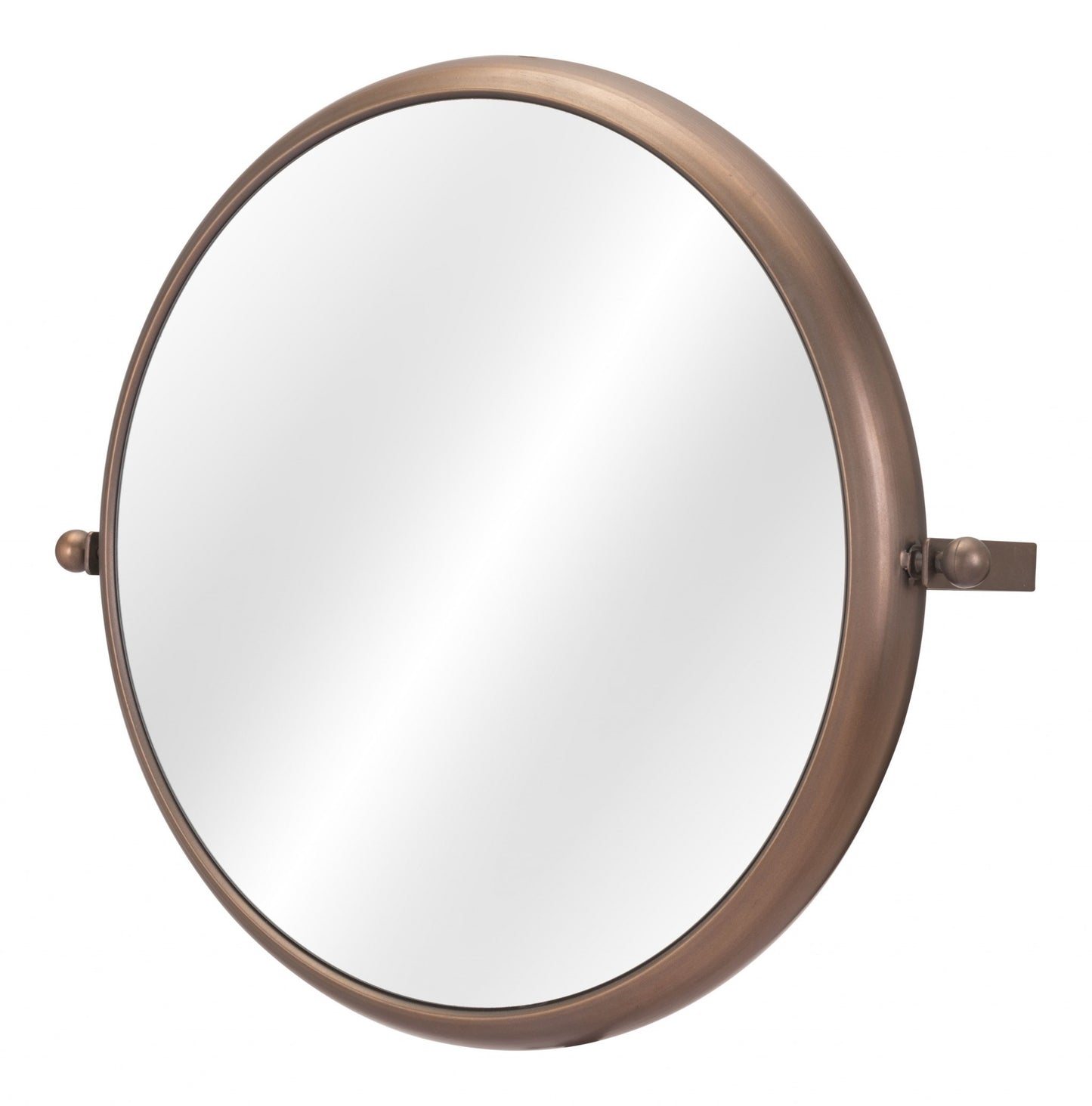 Industrial Gold Round Mirror-2