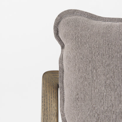 34" Gray and Brown Fabric Lounge Chair-6