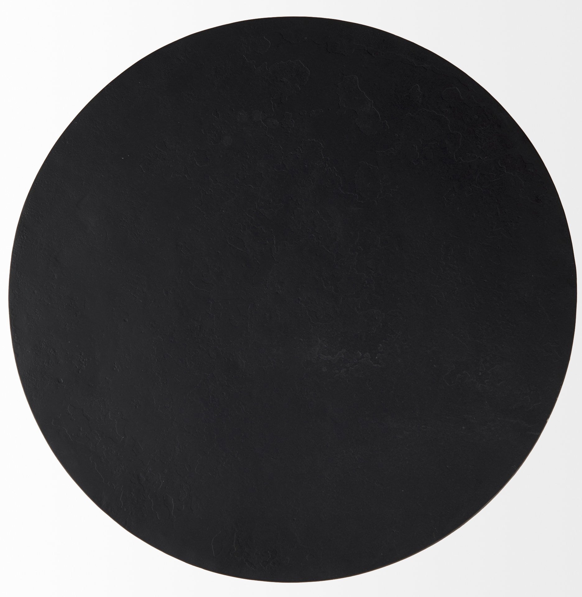 20" Black Iron Round End Table-4
