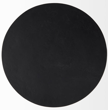 20" Black Iron Round End Table-4