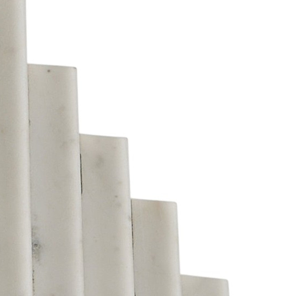 Set of Two 9" White Polyresin Decorative Bookends-3