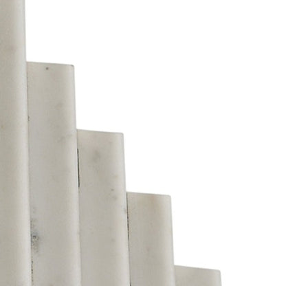 Set of Two 9" White Polyresin Decorative Bookends-3