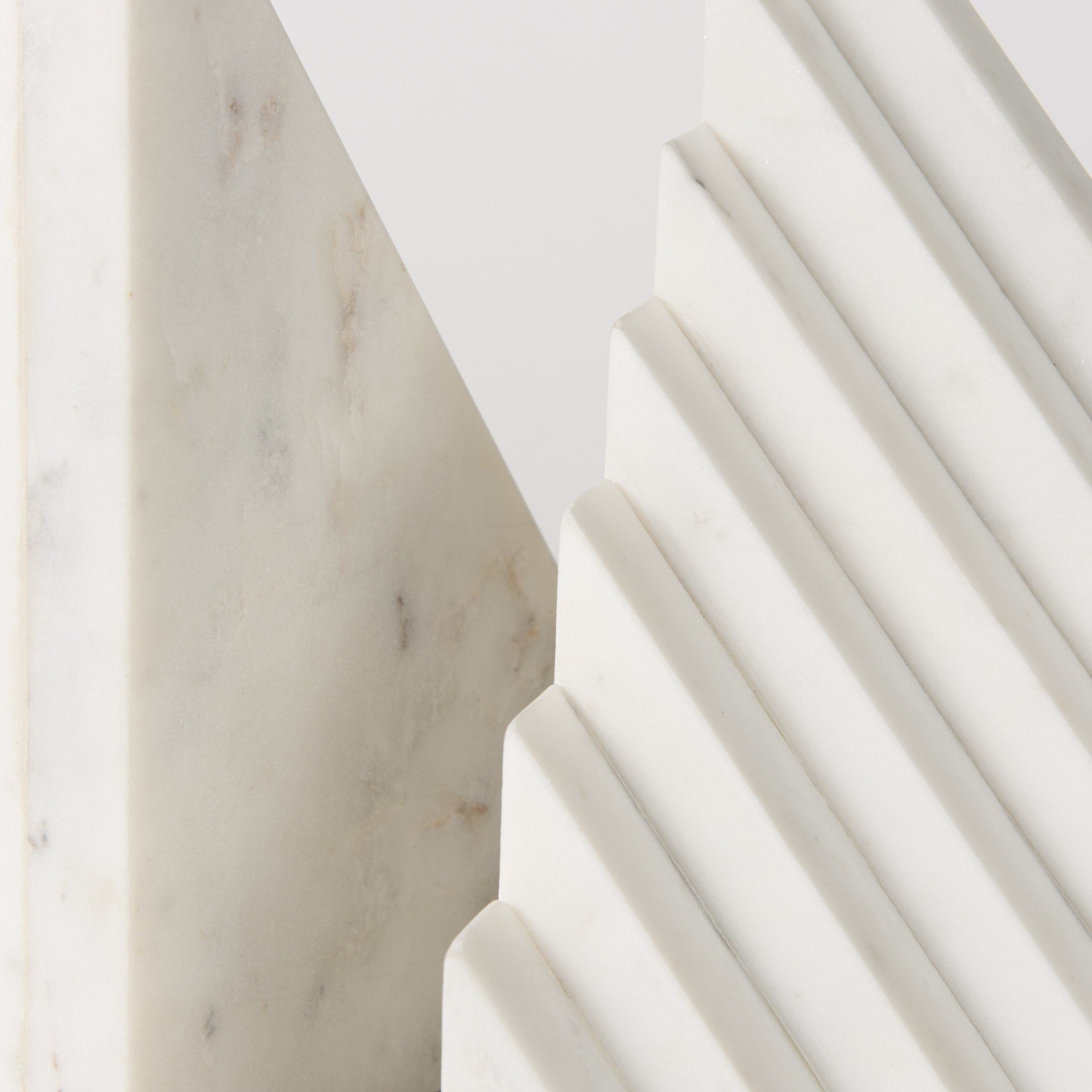 Set of Two 9" White Polyresin Decorative Bookends-6