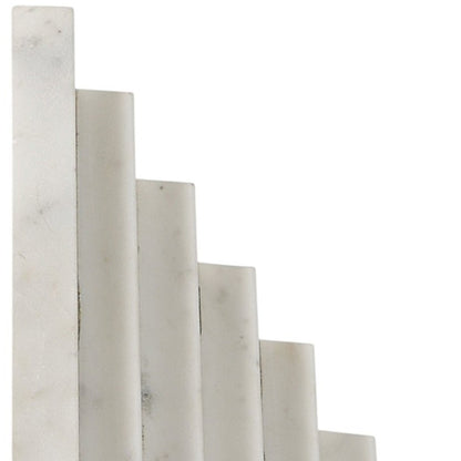 Set of Two 9" White Polyresin Decorative Bookends-4