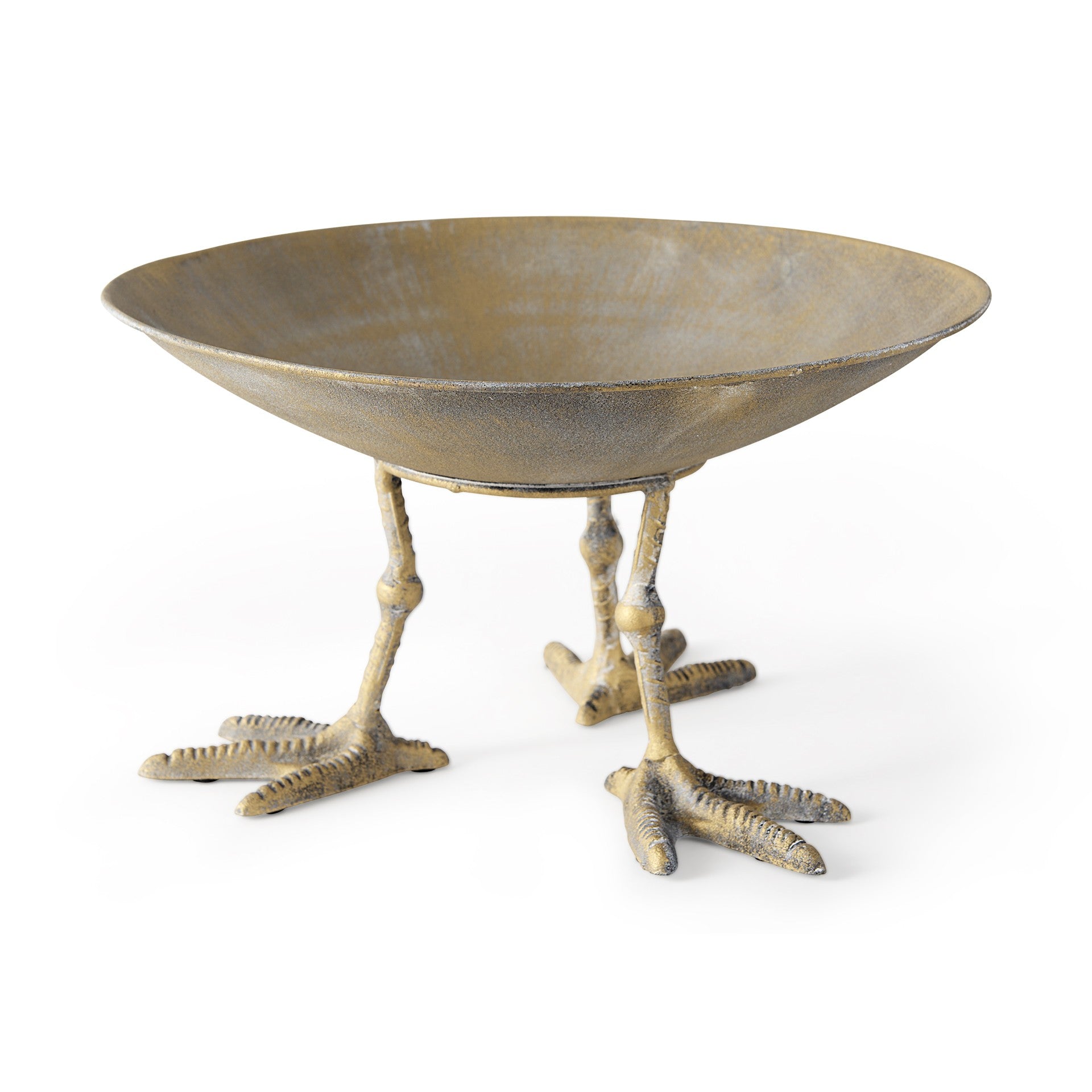 13" Gold Metal Round Centerpiece Bowl-1