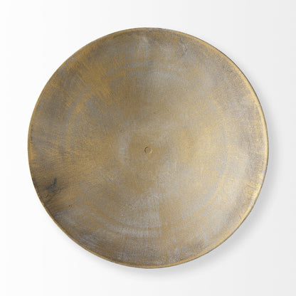 13" Gold Metal Round Centerpiece Bowl-4