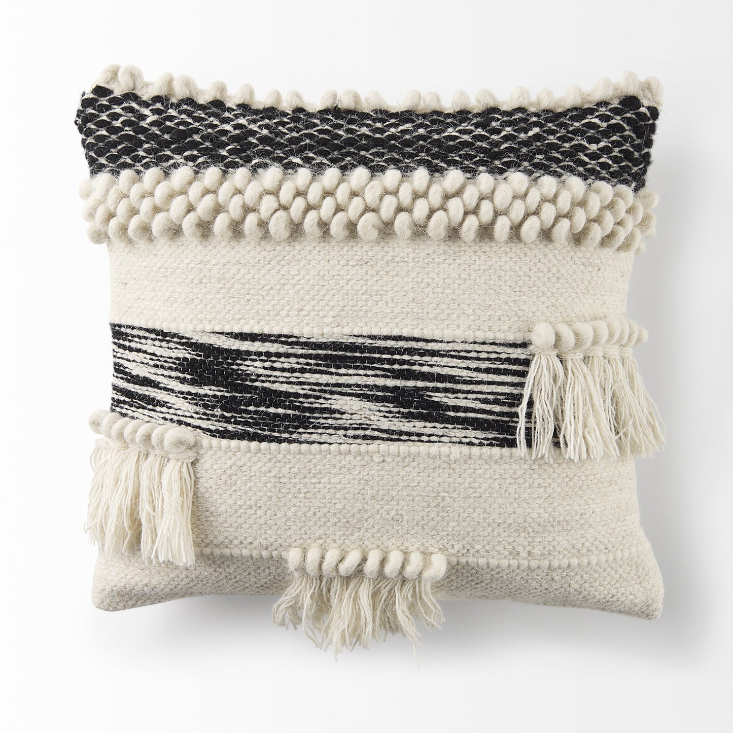 Boho Black And White Accent Pillow Cover-5
