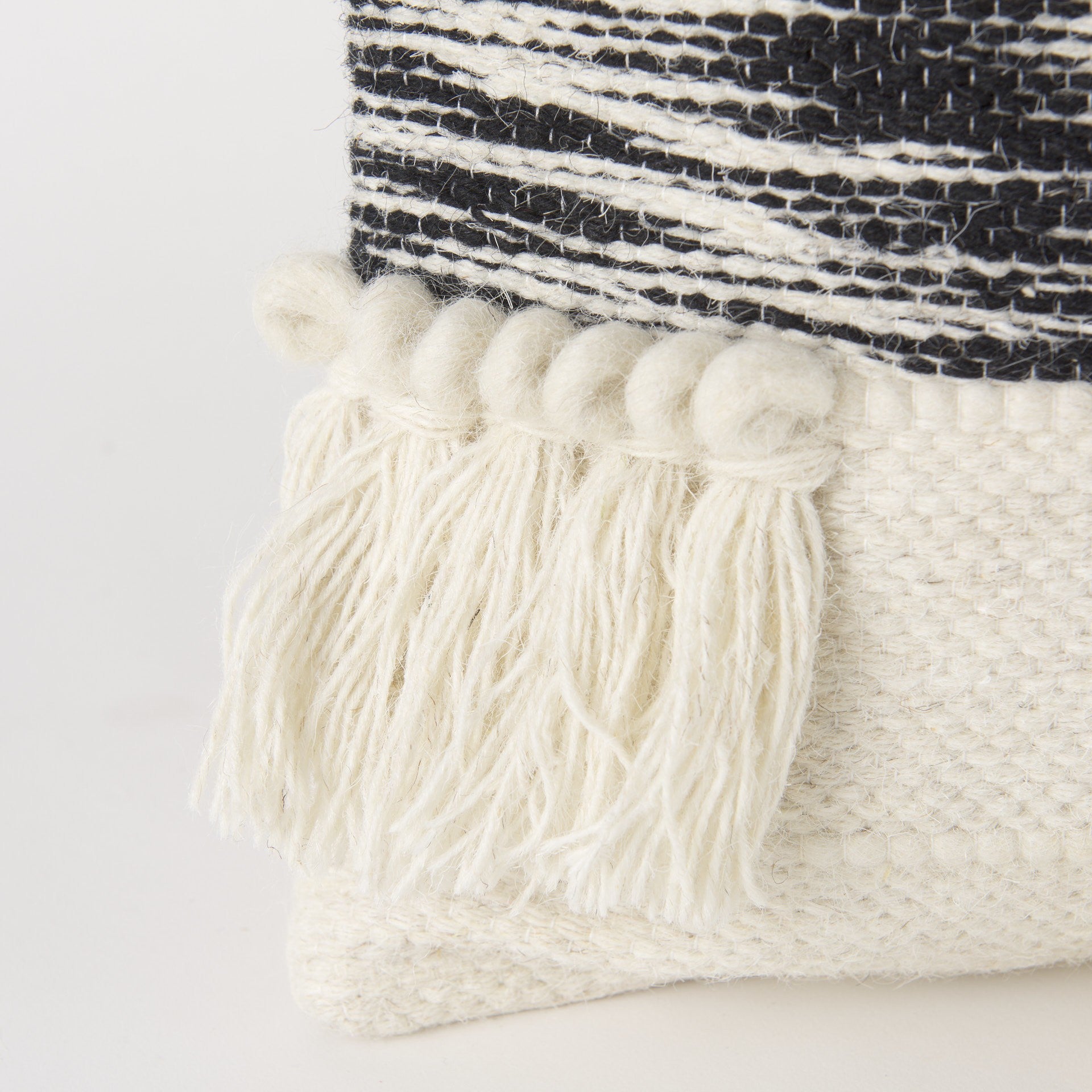 Boho Black And White Accent Pillow Cover-7