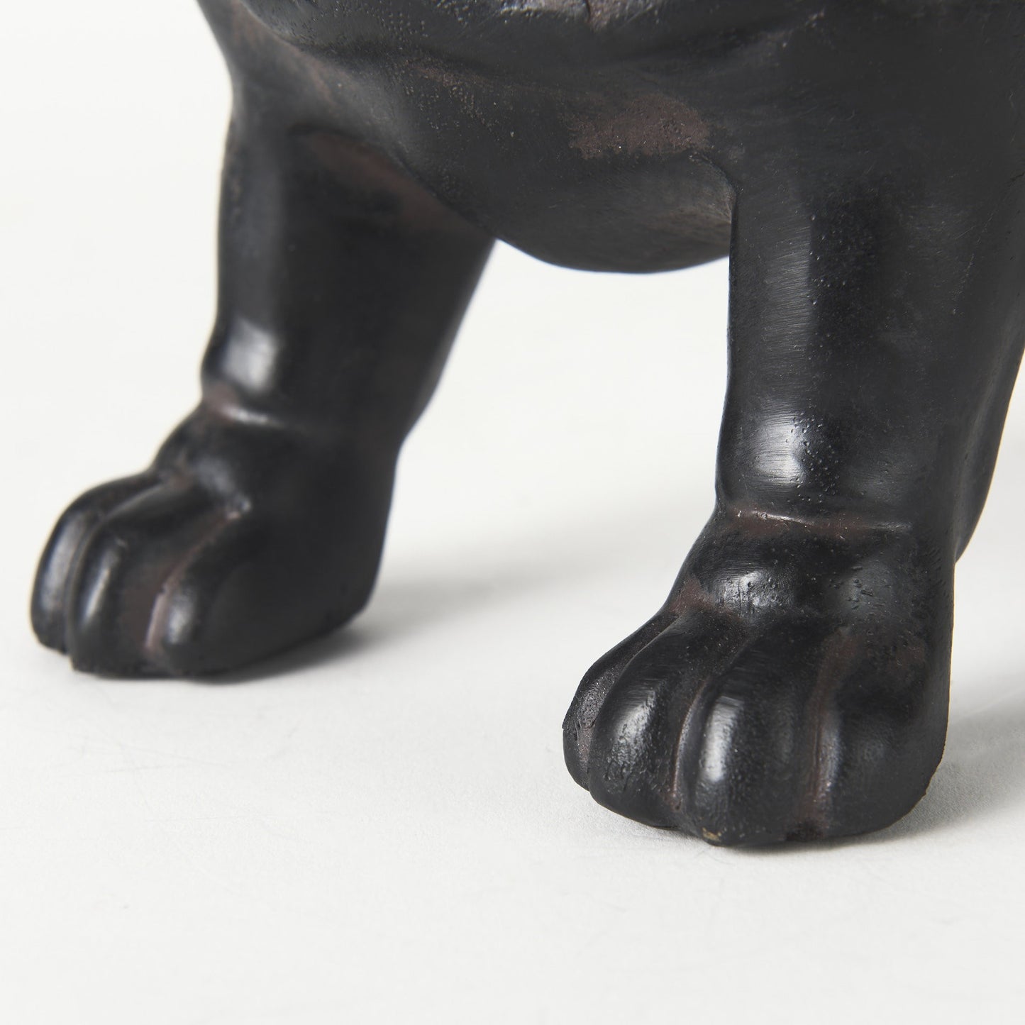 8" Black Polyresin Dog Tabletop Sculpture-8