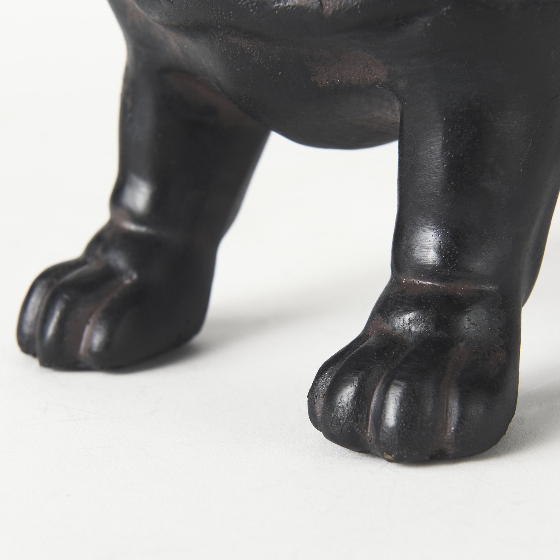8" Black Polyresin Dog Tabletop Sculpture-8