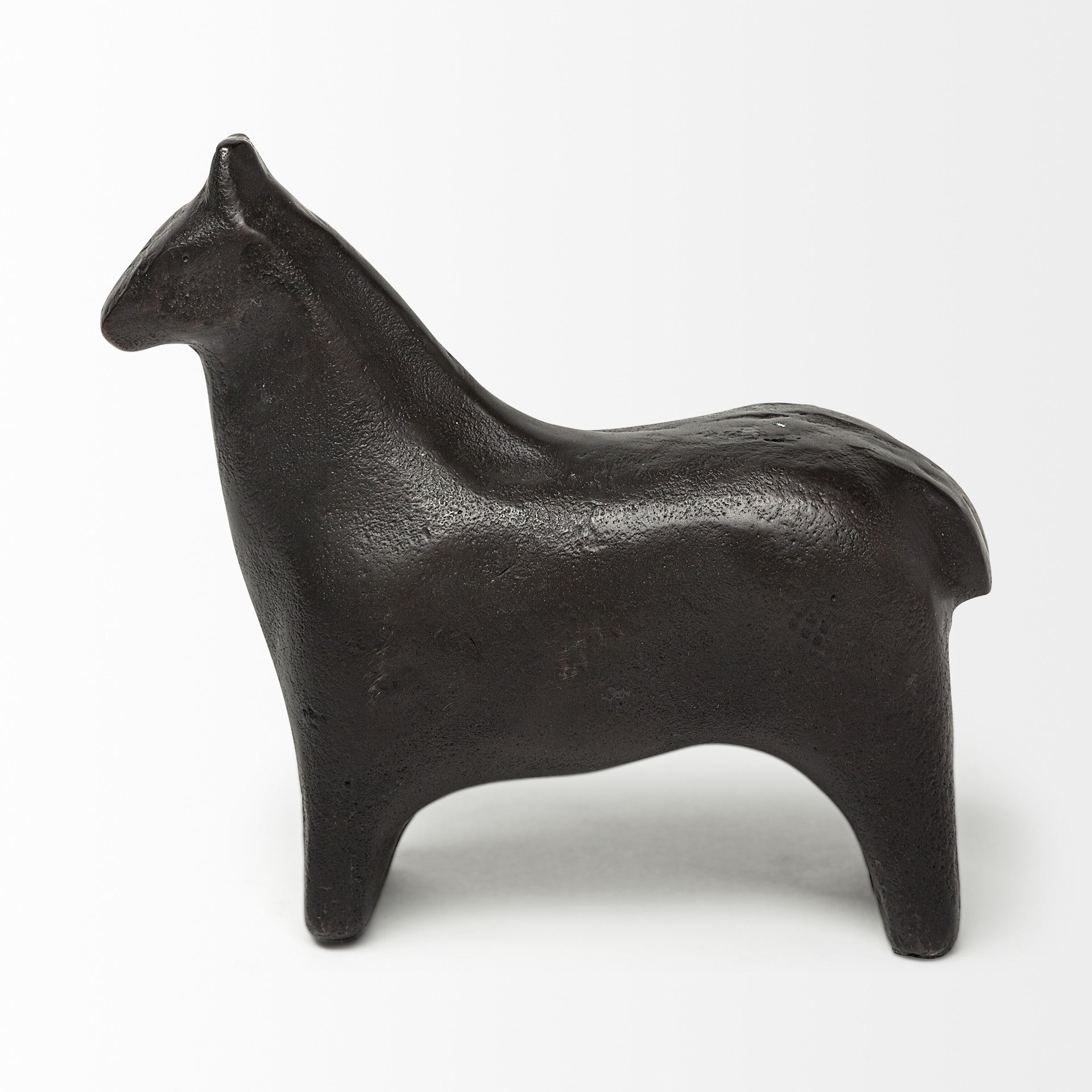 6" Gold Metal Horse Tabletop Sculpture-2