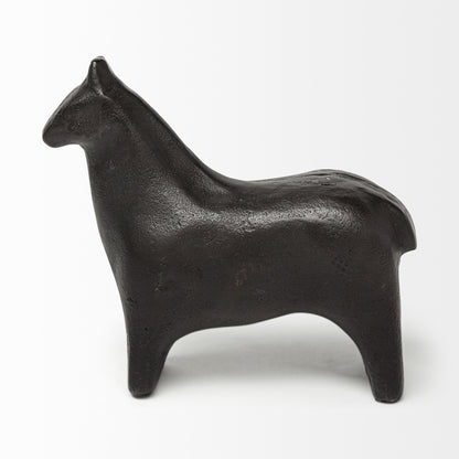 6" Gold Metal Horse Tabletop Sculpture-2