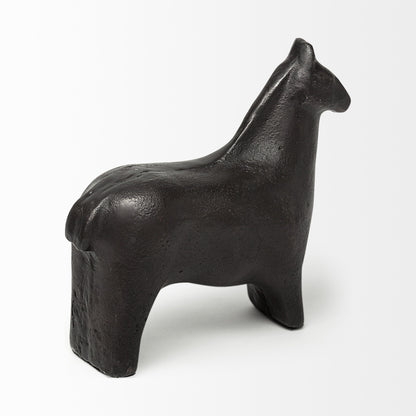 6" Gold Metal Horse Tabletop Sculpture-3