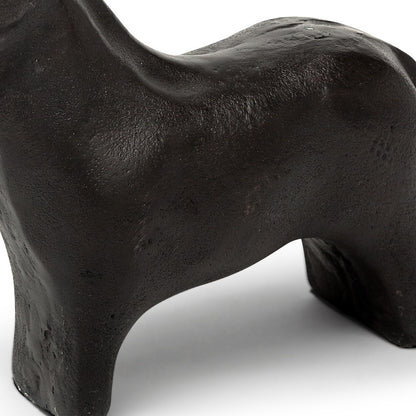 6" Gold Metal Horse Tabletop Sculpture-5