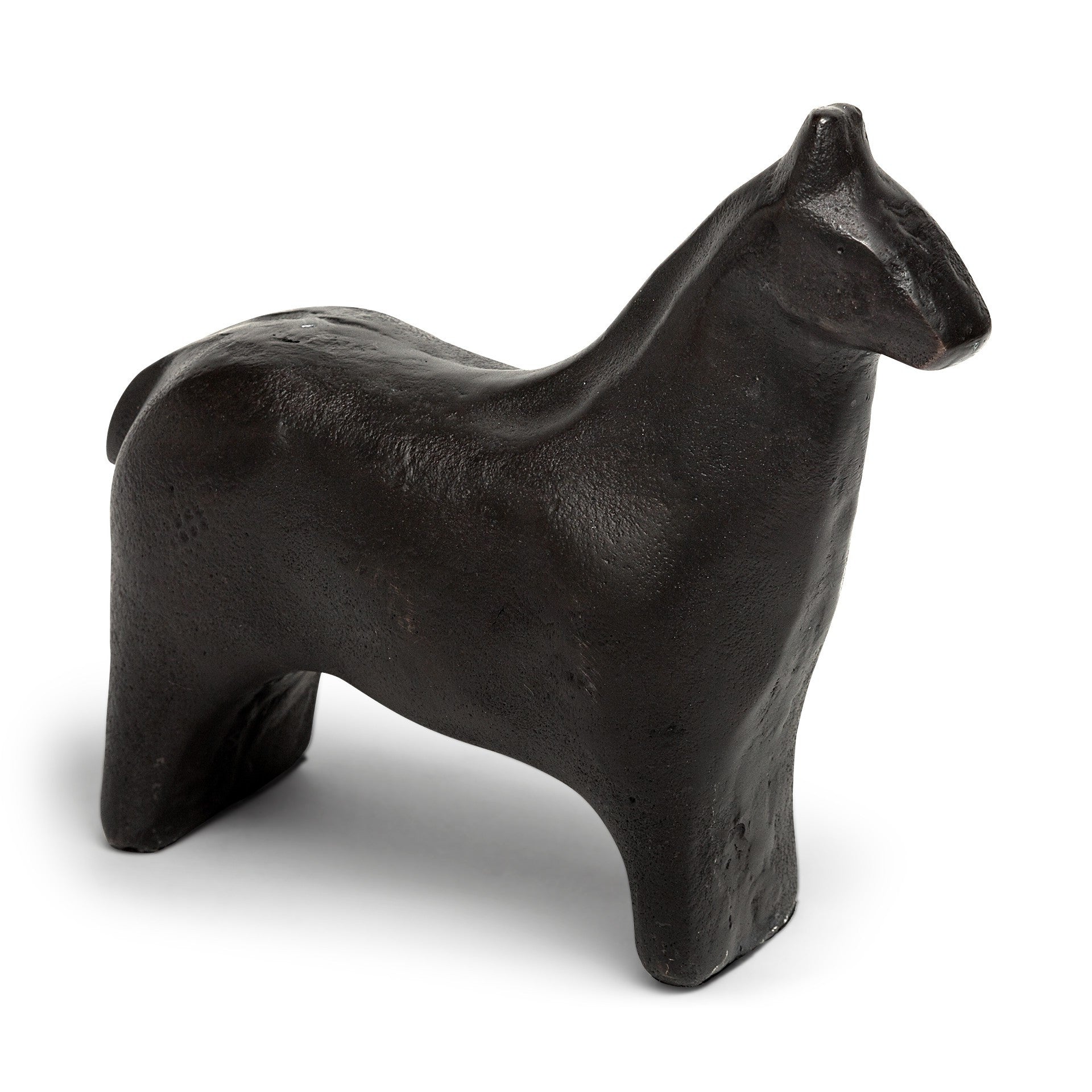 6" Gold Metal Horse Tabletop Sculpture-6