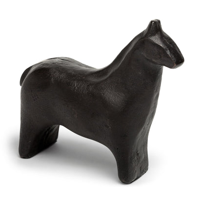 6" Gold Metal Horse Tabletop Sculpture-6