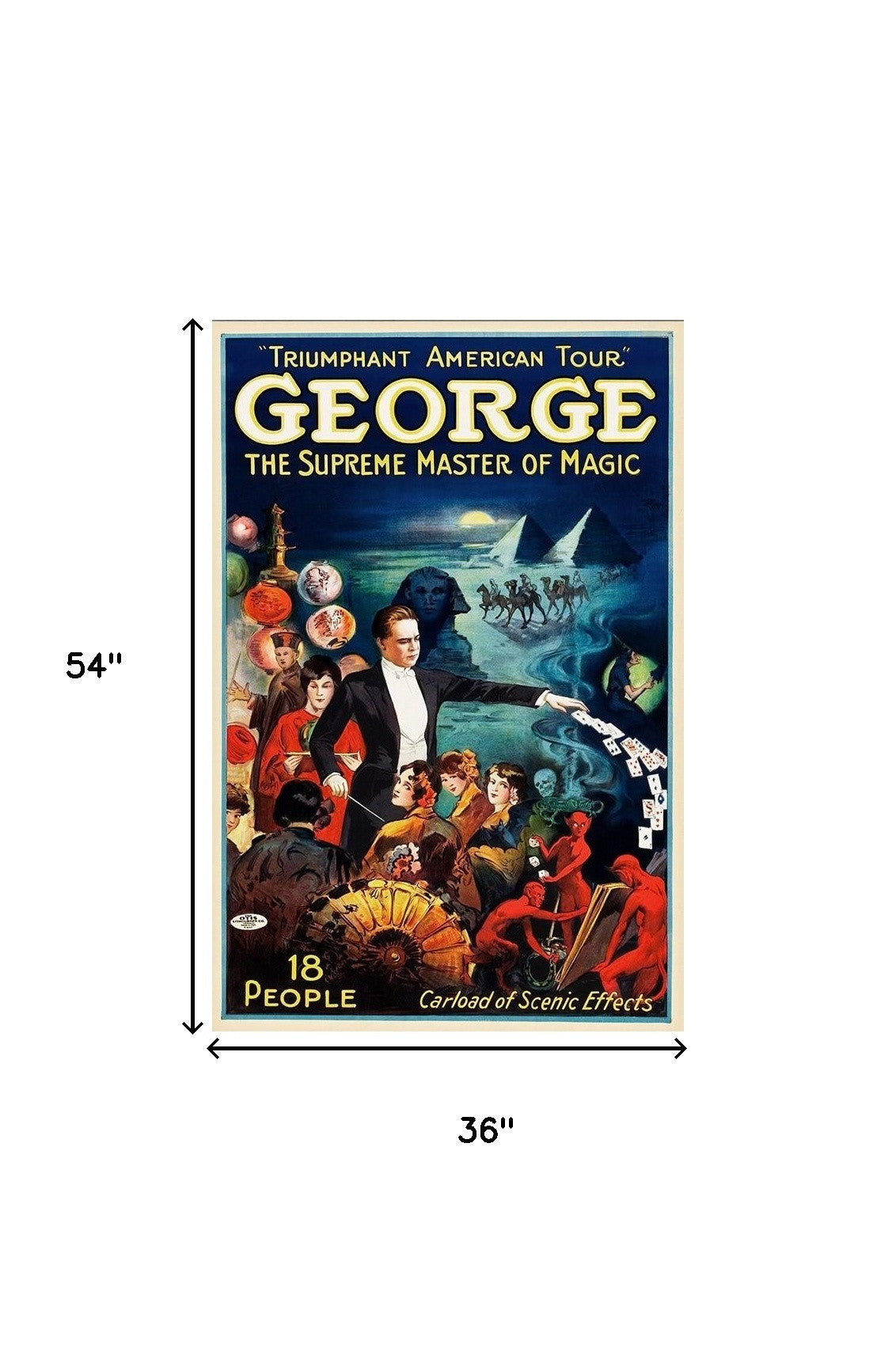 George The Supreme Master Vintage Magic Unframed Print Wall Art-6