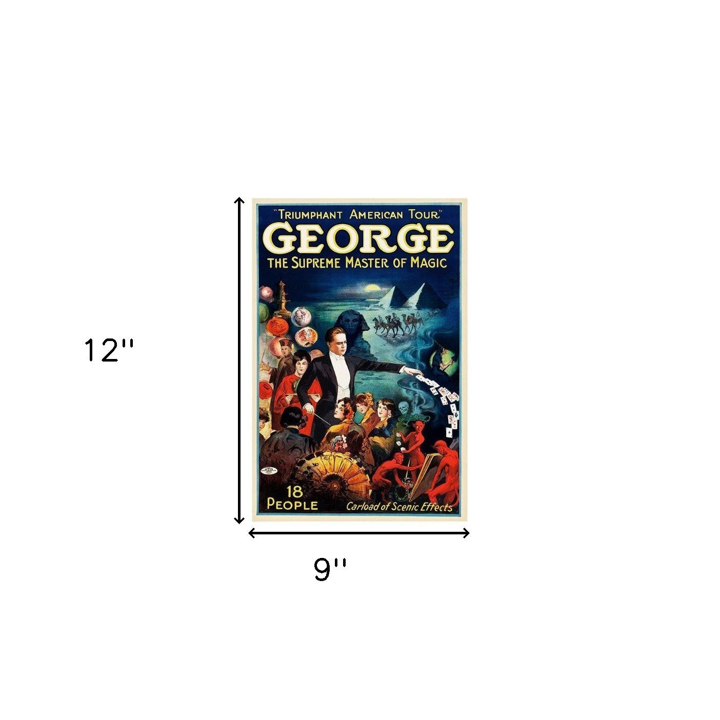 George the Supreme Vintage Magic Unframed Print Wall Art-4