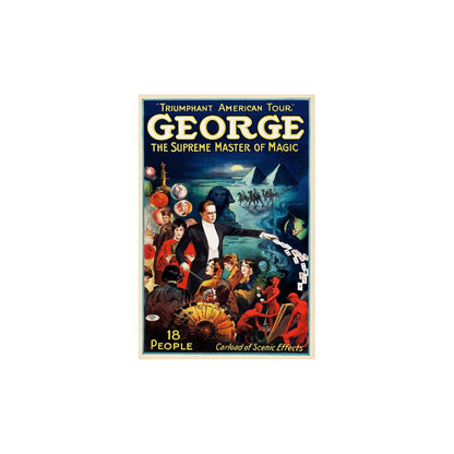 George the Supreme Vintage Magic Unframed Print Wall Art-1