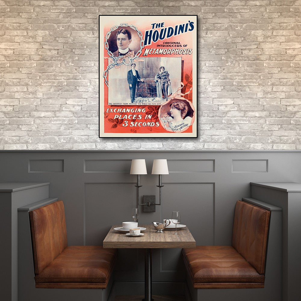 The Houdini's Metamorphosis Vintage Magic Unframed Print Wall Art-2