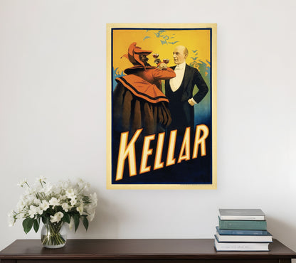 Kellar Having Drinks With The Devil Vintage Magic Unframed Print Wall Art-0