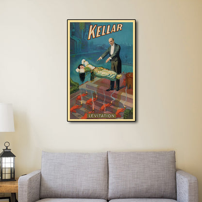 Kellar Levitation Vintage Magic Unframed Print Wall Art-6