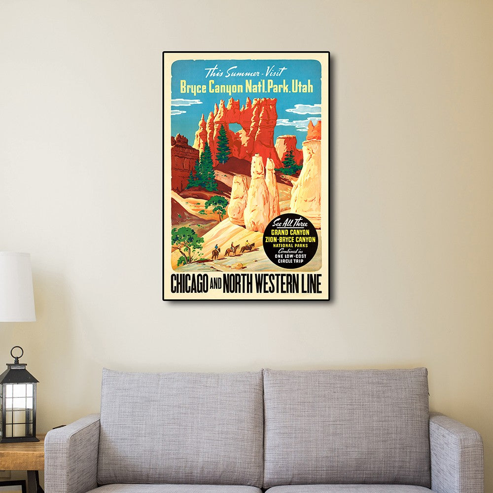 Vintage 1950S Bryce Canyon National Park Unframed Print Wall Art-6