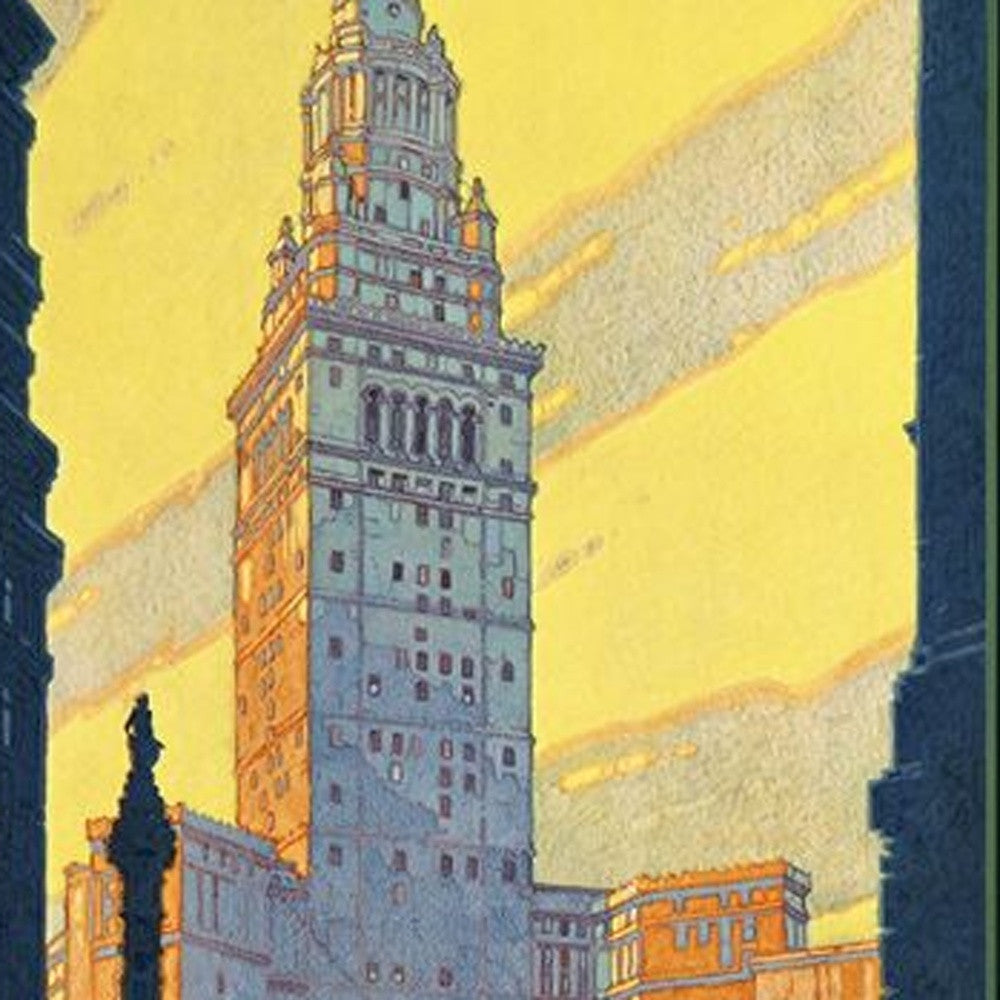 Cleveland Union Terminal Vintage Travel Unframed Print Wall Art-3