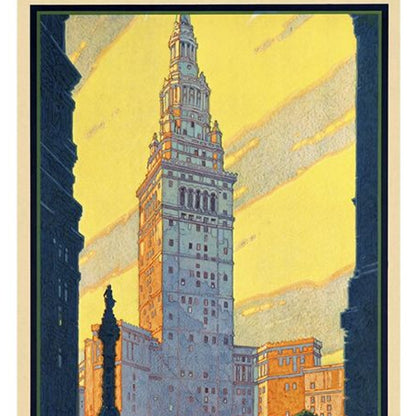 Cleveland Union Terminal Vintage Travel Unframed Print Wall Art-2