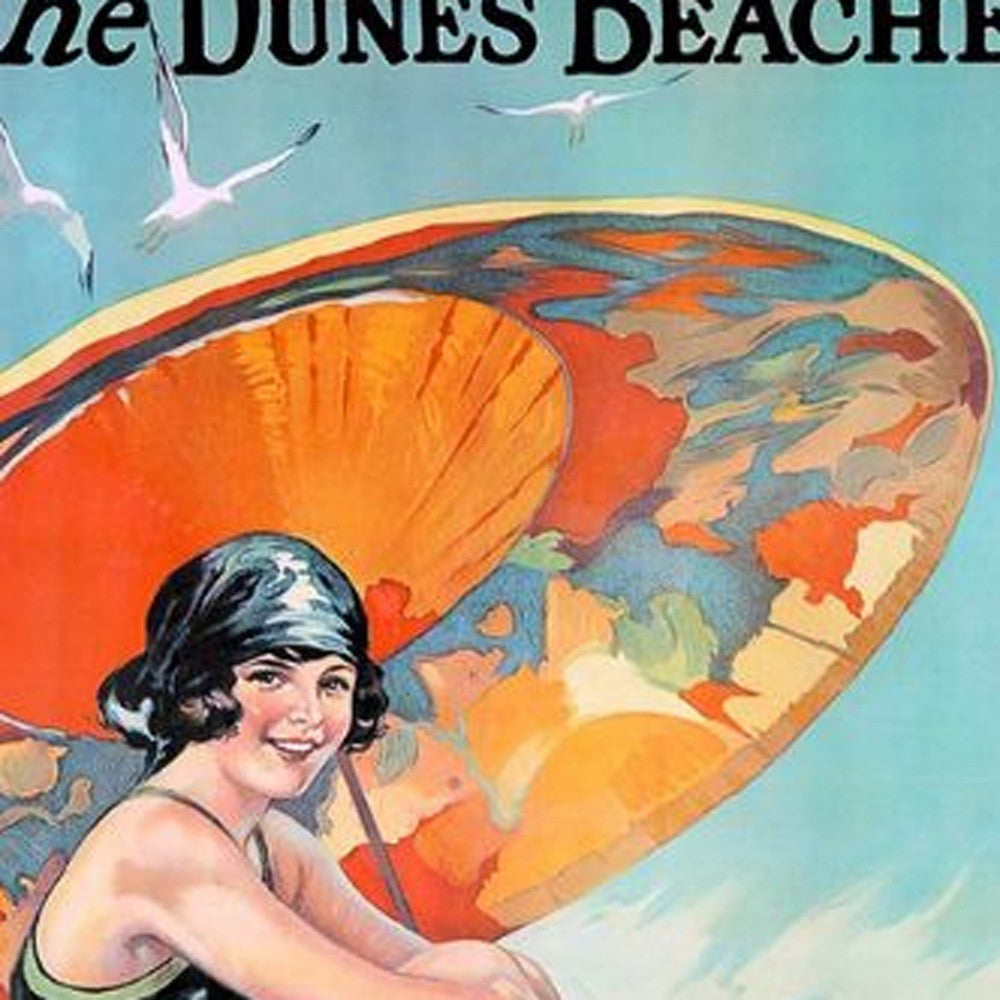 Dunes Beaches Vintage Travel Unframed Print Wall Art-3