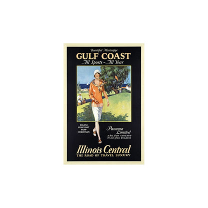 Gulf Coast Golf 1932 Vintage Travel Unframed Print Wall Art-1