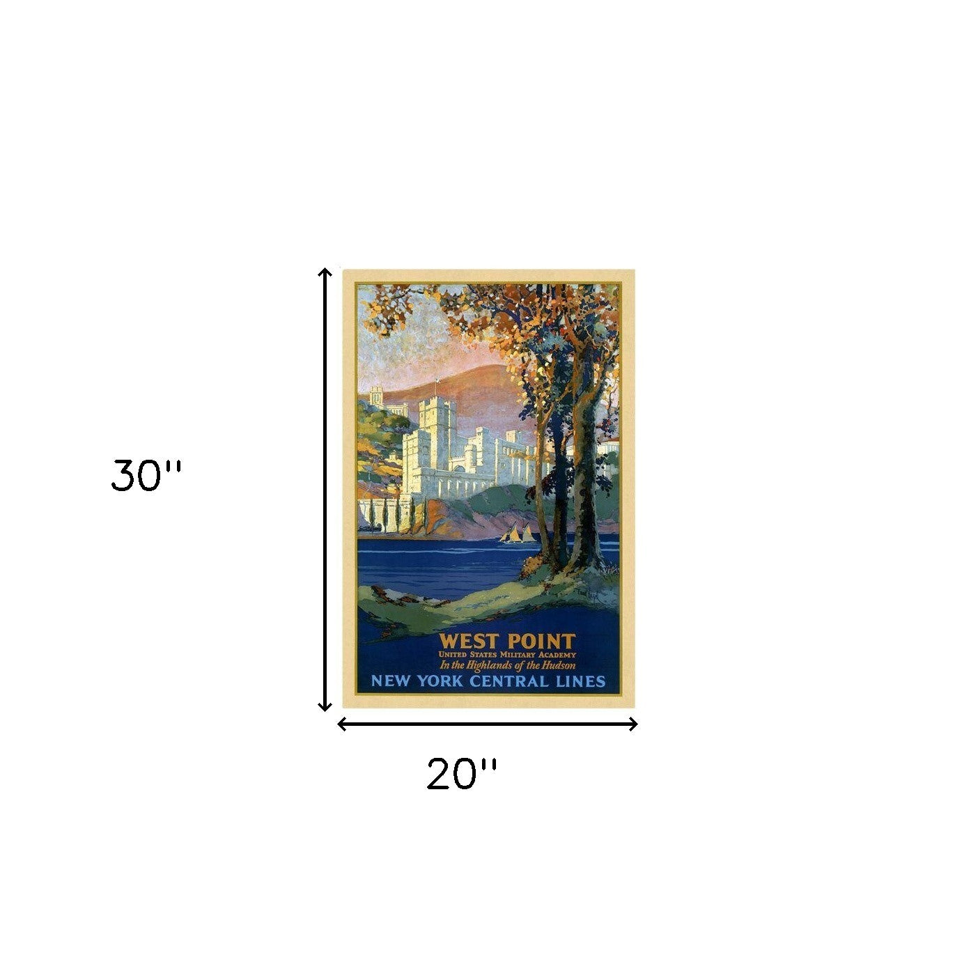 West Point New York Vintage Travel Unframed Print Wall Art-5