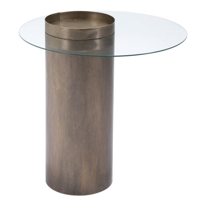 Contemporary Antique Gold End Table-2